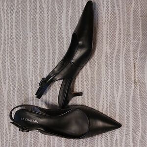 Le Chateau Kitten Heel Dress Shoes Size 38 Black